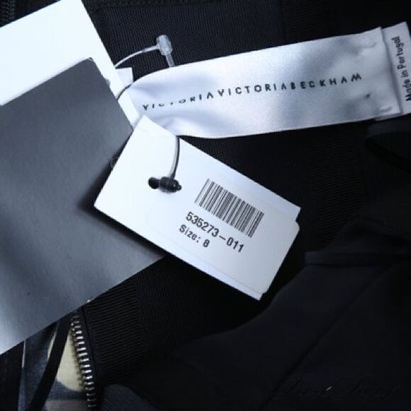 Victoria Victoria Beckham NWT Black Polka Dot Strapless Mini dress. Size 8UK/4US - Picture 7 of 14